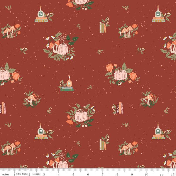 The Apothecary Botanicals Rust, Fabric by the Yard