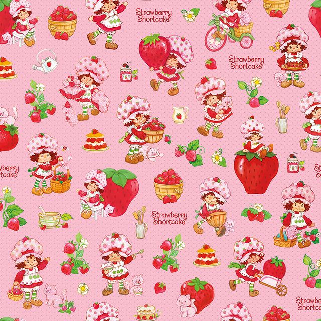 The World of Strawberry Shortcake™ Main Pink, Sold by the yard