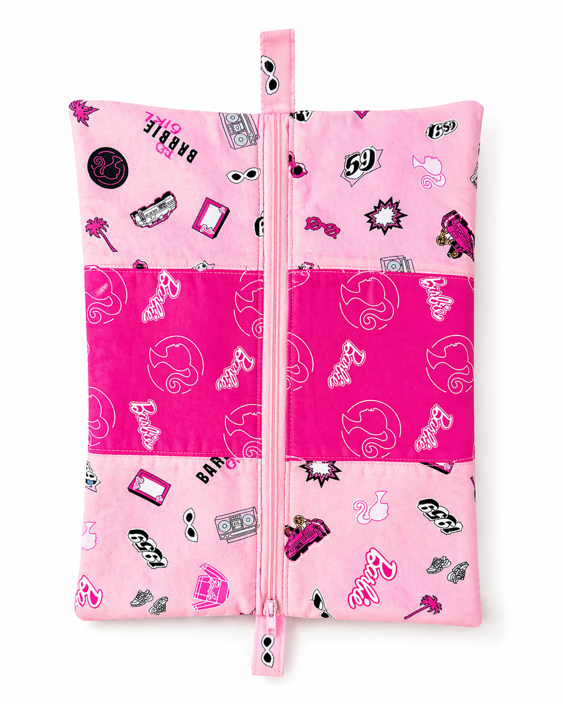 Barbie-Inspired Zipper Pouch – Handmade Cosmetic & Travel Bag