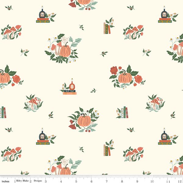 The Apothecary Botanicals Cream Fabric by the Yard