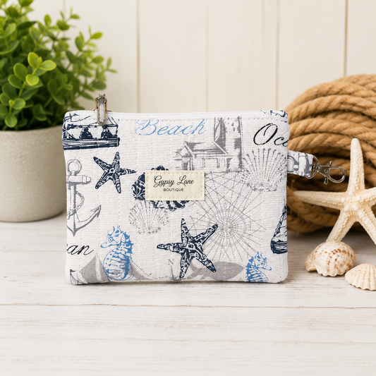 Handmade Nautical Fabric Key Fob