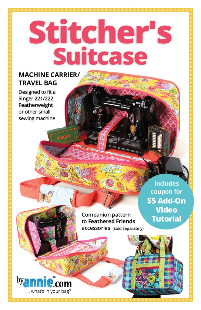 Stitcher's Suitcase, Annie/paper pattern/featherweight machine bag Pattern