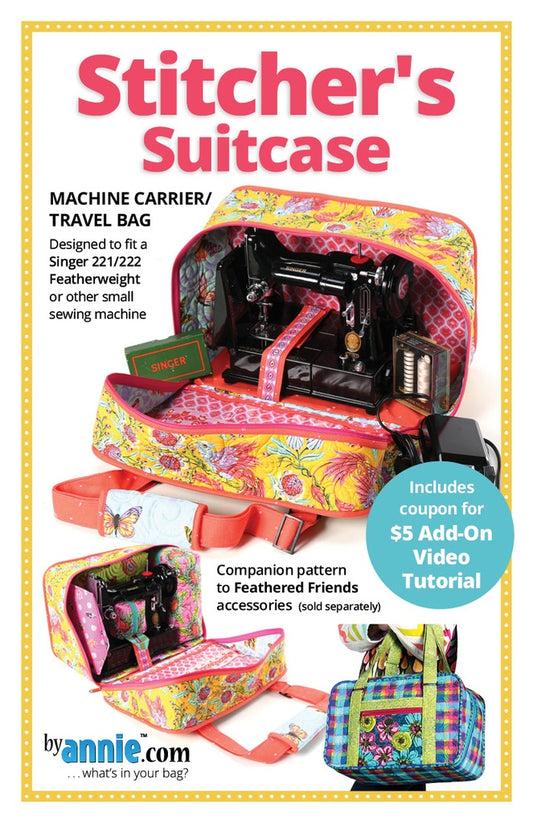 Stitcher's Suitcase, Annie/paper pattern/featherweight machine bag Pattern