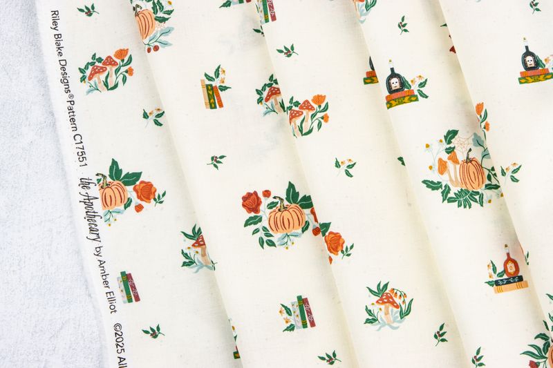 The Apothecary Botanicals Cream Fabric by the Yard