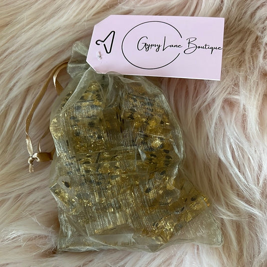 Gold and black domino set